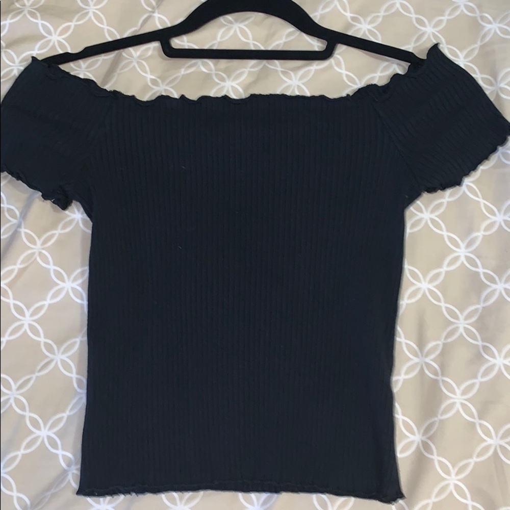 Black Zara Ruffle top